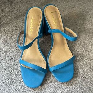 LuLu’s Ariellie Blue High Heel Sandals